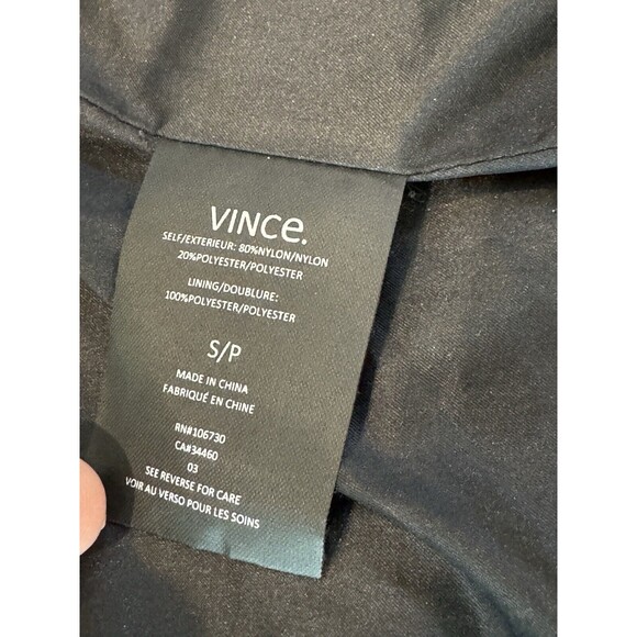 Vince Hooded Full Zip Parka Jacket Men’s Size S Black Snap Zip Pockets MSRP $645 - Picture 8 of 14